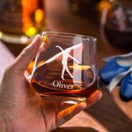 Personalisierte Ballett Silhouette Whiskey Glas mit Namen Home Kitchen Decor Team Geburtstag Geschenk für männliche Tänzer Weinliebhaber