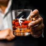 Personalisierte Ballett Silhouette Whiskey Glas mit Namen Home Kitchen Decor Team Geburtstag Geschenk für männliche Tänzer Weinliebhaber