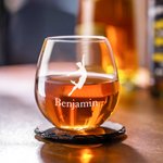 Personalisierte Ballett Silhouette Whiskey Glas mit Namen Home Kitchen Decor Team Geburtstag Geschenk für männliche Tänzer Weinliebhaber