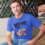 Personlig Best Dad Ever Fist Bump 100% bomulls-T-shirt med namn Fars dag Födelsedagspresent till pappa farfar