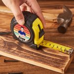 Personalized Rainbow Cartoon Man Character Tape Measure with Name and Wristband Handmade Tool Birthday Father's Day Gift for Architects Craftsmen