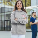 Personalized Embroidered Bow Stethoscope Tubing T-shirt Quarter Zip Sweatshirt Hoodie with Text Nurse Day Appreciation Birthday Gift for Medical Staff