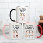 Personalised This Amazing Grandpa Avatar Face Photo Ceramic Coffee Mug with 1-12 Names Father's Day Birthday Gift for Dad Grandpa Family