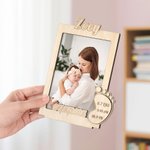 Spersonalizowana drewniana ramka na zdjęcie z wygrawerowanym odciskiem stopy z datami i imieniem Baby Shower Birth Announcement Gift for Newborns New Parents