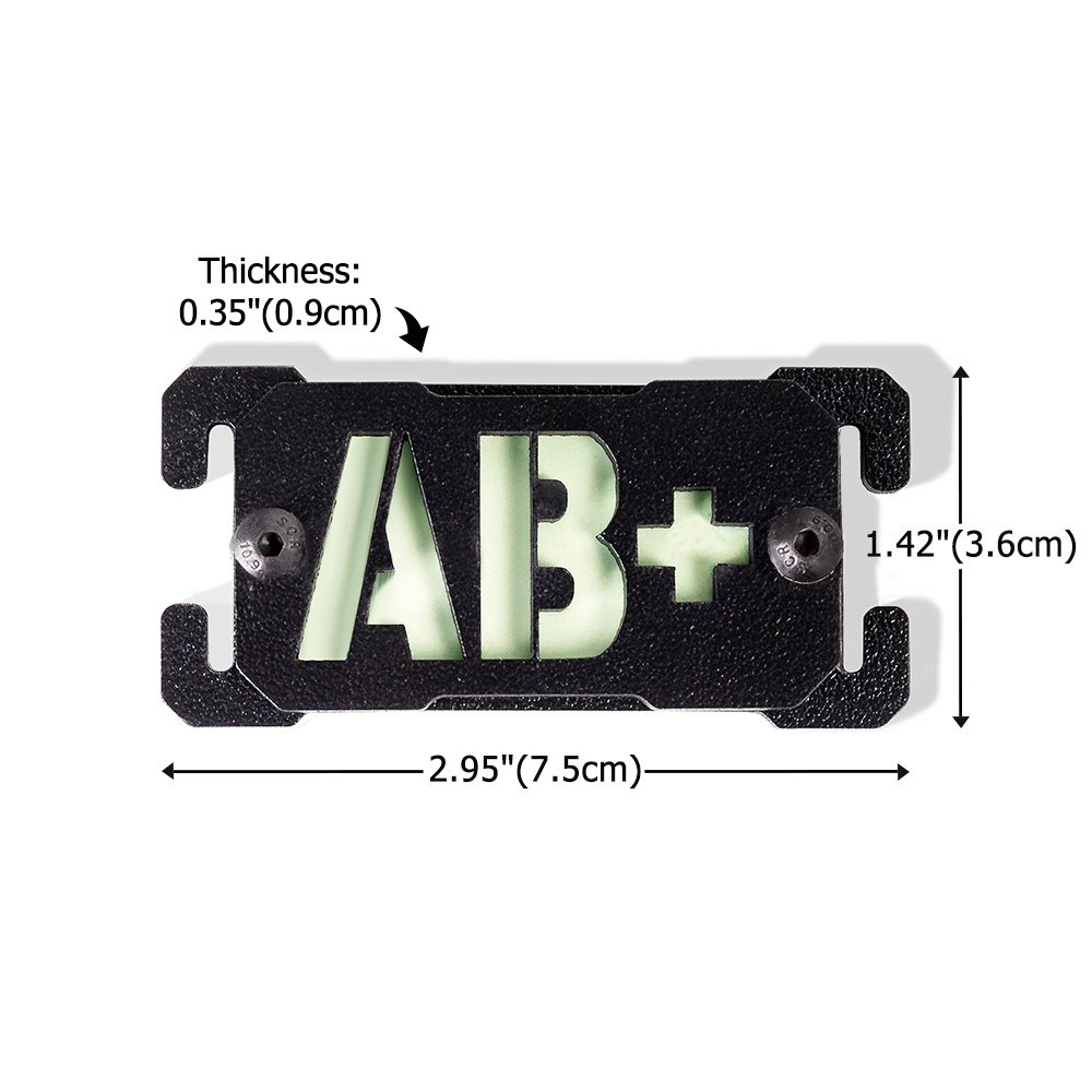 Personalisierte leuchtende Blutgruppe Notfall medizinische Informationen Molle Indikator EDC Gear taktische Überleben Accessoire Geschenk für Outdoor-Enthusiasten 9