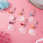 Personalisierte Cheer Pom Poms Megaphon klar Acryl Schlüsselanhänger mit Namen und Quasten Sport Team Geburtstag Geschenk für Cheerleader