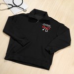 Personalized Embroidered Bow Stethoscope Tubing T-shirt Quarter Zip Sweatshirt Hoodie with Text Nurse Day Appreciation Birthday Gift for Medical Staff