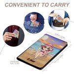 Personalized Sunset Beach Cartoon Character Passport Holder with Name Travel Accessories Birthday Gift for Travel Lovers