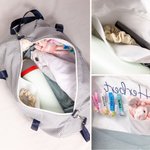 Bordado personalizado Nombre Rayas Seersucker Grande Danza Bolsa Duffle con correa para el hombro Regalo de cumpleaños de vuelta al cole para niñas