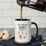 Personalised This Amazing Grandpa Avatar Face Photo Ceramic Coffee Mug with 1-12 Names Father's Day Birthday Gift for Dad Grandpa Family