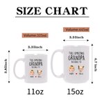Personalised This Amazing Grandpa Avatar Face Photo Ceramic Coffee Mug with 1-12 Names Father's Day Birthday Gift for Dad Grandpa Family