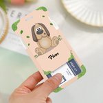 Gepersonaliseerde Cartoon Monster Fantasie Eenhoorn Dier Kaart Houder met Naam en Gesp Verjaardag Terug naar School Cadeau voor Studenten Kinderen