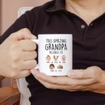 Personalised This Amazing Grandpa Avatar Face Photo Ceramic Coffee Mug with 1-12 Names Father's Day Birthday Gift for Dad Grandpa Family