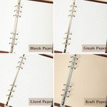 Personalized Birth Flower PU Leather Binder Journal Notebook with Name and Text Recording Accessories Birthday Holiday Gift for Writing Enthusiasts