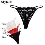 Personalized Seductive Women's Underwear Lace Thong with Name Bachelorette Party Valentine's Day Anniversary Gift for Her