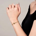 Personalizada Minimalista Cruz 1-12 Birthstone Pulsera Dainty Jewelry Christening Mother's Day Birthday Gift for Women Christian