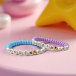 Personalized Multicolor Cousin Crew Rabbit Pendant Beaded Bracelet with Texts Family Jewelry Party Anniversary Birthday Gift for Kids Cousins