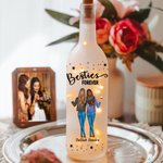 Personalisierte Besties Forever Star 2-4 Cartoon-Charaktere LED-Flasche Lampe mit Namen Bachelorette Party Geburtstag Geschenk für Schwestern Besties