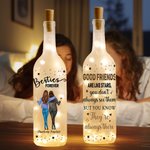 Personalisierte Besties Forever Star 2-4 Cartoon-Charaktere LED-Flasche Lampe mit Namen Bachelorette Party Geburtstag Geschenk für Schwestern Besties