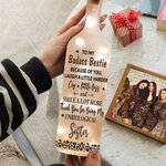Personalizado Besties Forever Leopardo Imprimir 2-4 Personajes de dibujos animados LED Botella Lámpara con nombre Bachelorette Party Birthday Gift for Sisters Besties