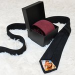 Cravatta personalizzata con foto e nome sulla scatola regalo elegante regalo ideale per anniversario matrimonio e compleanno per marito per papà