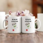 Personalized My Dog Ate My Lesson Plan 1-3 Pet Photos 11 oz Ceramic Coffee Mug with Names Teacher's Day Birthday Gift for Teachers Dog Lovers