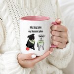 Personalized My Dog Ate My Lesson Plan 1-3 Pet Photos 11 oz Ceramic Coffee Mug with Names Teacher's Day Birthday Gift for Teachers Dog Lovers