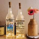 Personalisierte Besties Forever Star 2-4 Cartoon-Charaktere LED-Flasche Lampe mit Namen Bachelorette Party Geburtstag Geschenk für Schwestern Besties