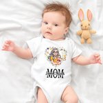 Conjunto de camiseta y body con nombres en forma de corazón de dibujos animados para mamá y niño Regalo de cumpleaños para mamá en el Día de la Madre