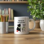 Personalized My Dog Ate My Lesson Plan 1-3 Pet Photos 11 oz Ceramic Coffee Mug with Names Teacher's Day Birthday Gift for Teachers Dog Lovers