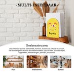 Gepersonaliseerde Monster Fantasie Eenhoorn Dinosaur 1 Paar Houten Boekensteunen met Naam Kinderdag Verjaardag Cadeau voor Kinderen Studenten