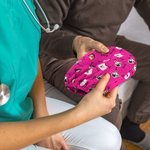 Calot Chirurgical Multicolore Personnalisé Os Patte Cœur et Photos de Visage Cadeau d’Anniversaire Remerciement pour Infirmière Médecin ou Vétérinaire