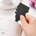 Segnalibro personalizzato con personaggio che legge e nome magnetico tema floreale accessorio regalo di compleanno per chi ama leggere