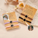 A Love Only Your Warmth Can Reveal - Personalised Hidden Heat-activated Photo Adjustable Braided Bracelet