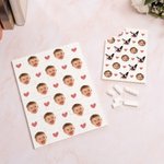 Personalized Funny 1-3 Avatar Photos Building Brick Puzzles with Heart Home Decor Holiday Birthday Gift for Friends Family