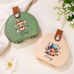 Personalized Cute Highland Cow Portable Sewing Kit Set Storage Box with Name Stitching Tools Supplies Birthday Gift for Tailor Sewing Lover