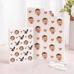 Personalized Funny 1-3 Avatar Photos Building Brick Puzzles with Heart Home Decor Holiday Birthday Gift for Friends Family