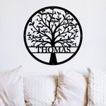 Decorazione da parete personalizzato con 1-20 nomi albero della vita regalo per festa del papa festa della mamma inaugurazione della casa per famiglia