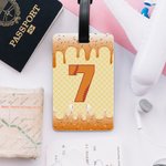 Personalized Baseball Softball Style Melting Ice Cream Luggage Tag with Letter or Number Travel Accessories Birthday Gift for Baseball Softball Lovers
