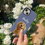 Personalizada 1-3 Caricatura 3D de Perros Funda de Teléfono para iPhone o Samsung con Nombre Cumpleaños Aniversario Regalo para Amantes de los Perros