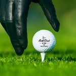 Personalised Best Dad By Par Golf Ball with Names Set of 3 Birthday Father's Day Gift for Dad