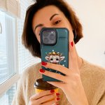 Personlig søt Highland Cow PU lær Flip lommebok telefonveske for iPhone med navn RFID-blokkerende kortholder Bursdagsgave til kvinner