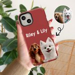 Personalizada 1-3 Caricatura 3D de Perros Funda de Teléfono para iPhone o Samsung con Nombre Cumpleaños Aniversario Regalo para Amantes de los Perros