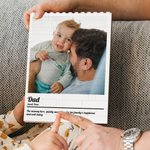 Personlig pappa foto ABS Bygga tegelstenar pussel med text fars dag födelsedag jubileumsgåva för pappa farfar