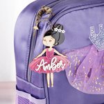 Personalized Multicolor Ballet Girl Wooden Acrylic Keychain with Name Anniversary Birthday Gift for Ballet Lover Ballerina