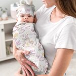Personlig søt prinsesse slott sommerfugl mykt kaste teppe Swaddle og knutehatt med navn Baby shower bursdagsgave til nyfødte