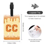 Personalized Baseball Softball Style Melting Ice Cream Luggage Tag with Letter or Number Travel Accessories Birthday Gift for Baseball Softball Lovers