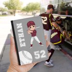 Personalized Multicolor Ball Sports Cartoon Character Leather Passport Holder with Name Travel Accessories Birthday Gift for Travel Lovers