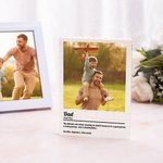 Personlig pappa foto ABS Bygga tegelstenar pussel med text fars dag födelsedag jubileumsgåva för pappa farfar