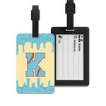 Personalized Baseball Softball Style Melting Ice Cream Luggage Tag with Letter or Number Travel Accessories Birthday Gift for Baseball Softball Lovers